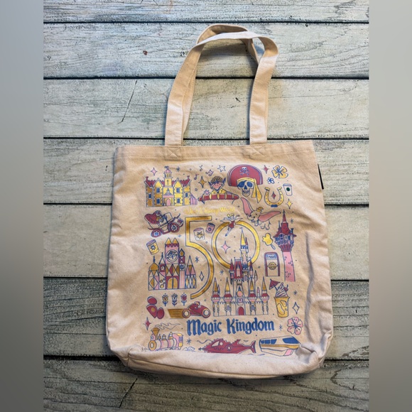 Disney World 50th Anniversary Starbucks Tote Bag Purse. - Picture 6 of 14